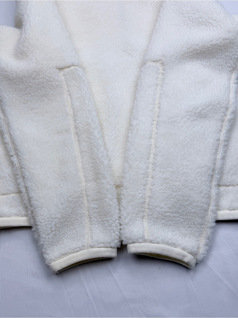 Polo Ralph Lauren Leather-Trim Sherpa Fleece Jacket in Cream Color - Picture 7 of 15